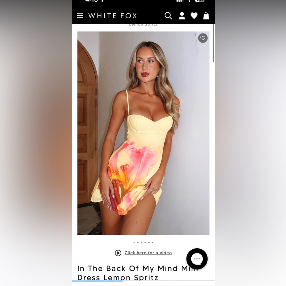 In The Back Of My Mind Mini Dress Lemon Spritz